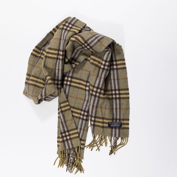 Burberry Accessories - Burberry London Lambswool Knit Plaid Scarf Wrap